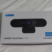EMEET SmartCam C960 USB Webcam Full HD 1080P 30fps Fixed Focus Mic Black