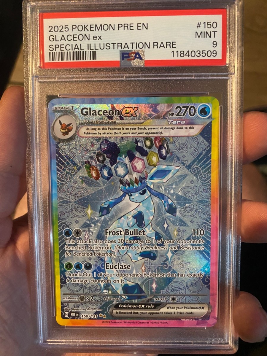 ポケモンカードゲーム Pokemon card #150 Glaceon Glaceon ex 150/131 Sv: Prismatic Evolutions Holo for sale
