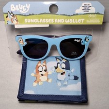 Sun-Staches Bluey Kids Sunglass And Wallet Set w/UV Protection