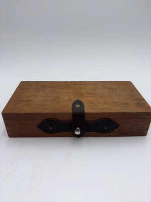 Vintage Wooden Travelers Lap Writing Desk Or Box W/ Initials On Top