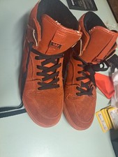 Supra Men's High Top Vaders RED BLACK Suede Sz 12