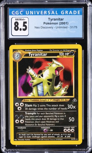 Tyranitar (Unlimited) graded CGC 8.5 for sale on eBay