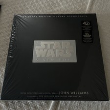 Star Wars A New Hope 40th Anniversary 3LP Vinyl Box Set 3D Hologram Pre owned 