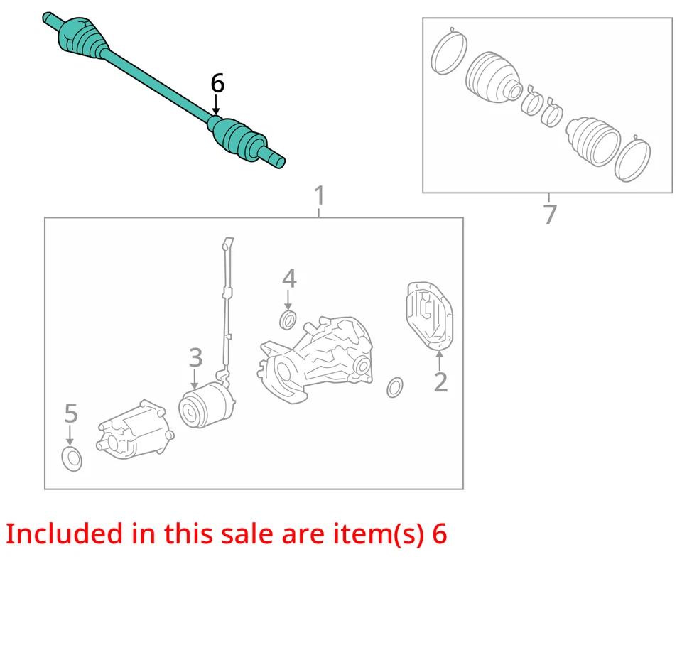 Lincoln MKZ 2008 conductor trasero izquierdo eje CV eje OEM 55 k millas - LKQ361153097 Foto 4 de 4
