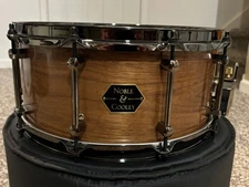 Noble & Cooley Walnut Ply 14 x 6.5" Snare Drum in Gloss and Black Nickel