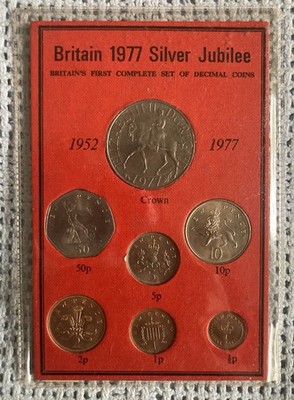 Britain 7 Coin Set 1977 Silver Jubilee