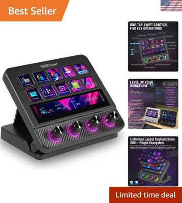 Dynamic RGB Macro Pad: 14 Programmable Keys for Streamlined Gaming & Editing