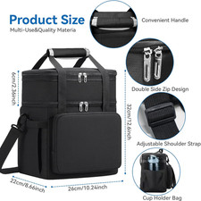 Lunch Box for Men Women, Large Expandable Insulated Lunch Bag, Double Deck Le...