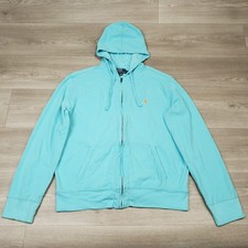 Polo Ralph Lauren Vtg Full Zip Hoodie Mens Size XL Cotton Medium to Lightweight