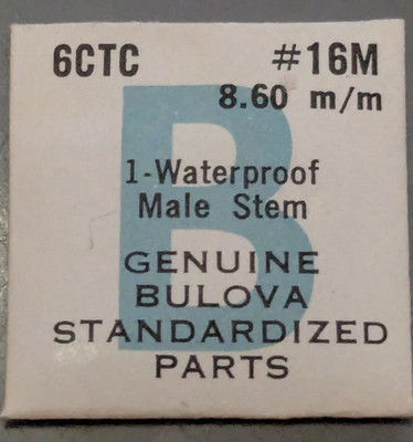 NOS NEW Genuine Bulova Male Post #16M Watch Part - Various Cal.