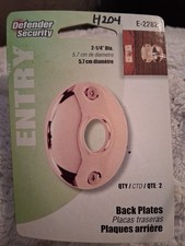 2  2-1/4" Defender Security Polished Brass Back Plates E2282
