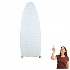 Lampada da tavolo Papirus paralume in carta metallo bianco stile classico