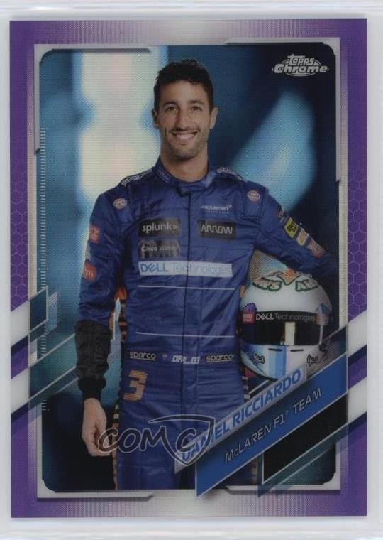 2021 Chrome Formula 1 F1 Racers Purple Refractor 97/399 Daniel Ricciardo #5 0n64