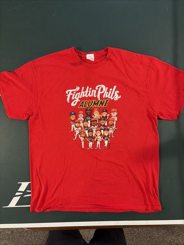 Reading Fightin Phils alumni minor leagues game givvy T-Shirt XL - Nola/Hoskins