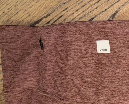 Vuori Women's Clean Elevation Legging Hazelnut Heather Pink X Large Athleisure - Picture 6 of 13