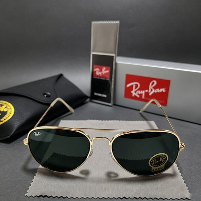 Ray-Ban RB3025 Aviator Pilot Sunglasses Gold Frame Glass Gray Lens 58-14 mm
