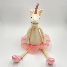 Jellycat Dancing Darcey Ballerina Unicorn 14" Stuffed Plush Animal Pink Tutu