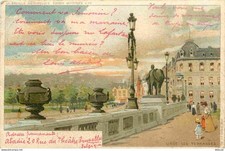 Carte Postale Ancienne - Belgique - Liège - Les Terrasses - Art Peinture - CPA -