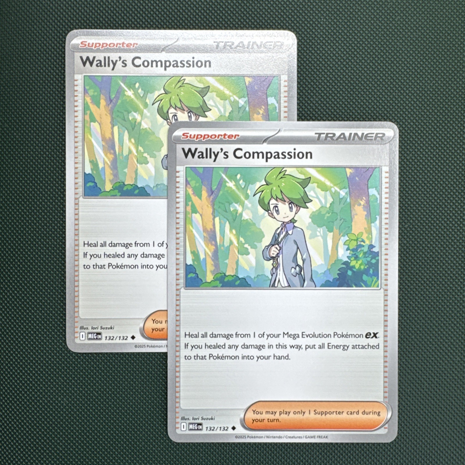 2 x Wally’s Compassion - 132/132 trainer Support- Mega Evolution - Pokemon TCG