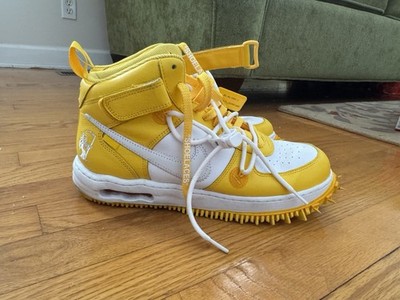 Nike Air Force 1 Mid Off-White Varsity Maize Sz 11.5