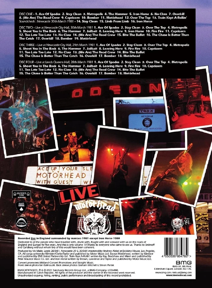 Motörhead No Sleep 'Til Hammersmith 4 CD Box Ltd. ED. NEU + OVP - Bild 3 von 4