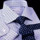 Blue New Plaids & Checks Business Dress Shirt Formal Work Fashion Men Apparel
