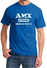 1968 AMC AMX American Muscle Car Classic Design Tshirt NEW FREE SHIP