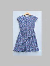 OshKosh Floral Blue 10 -12 L Girls Dress