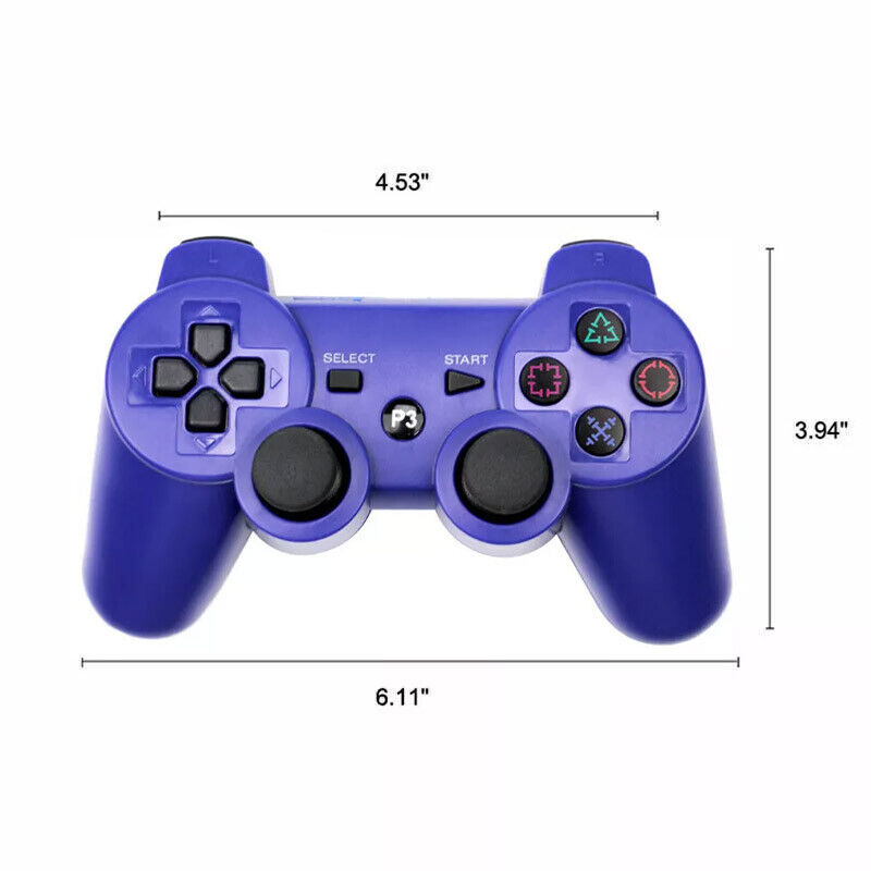 Wireless Bluetooth GamePad Controller Für PS3 Playstation 3 Dual Vibration Blau