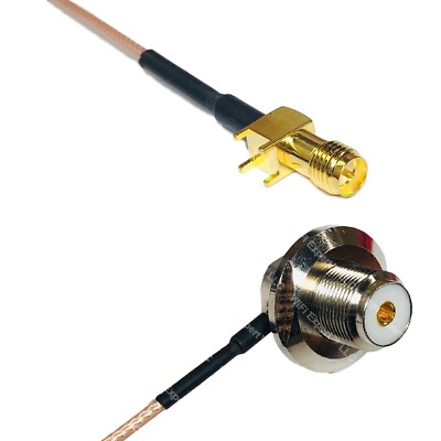 RG178 RP-SMA Female PCB to UHF Female Angle Bulk Coax RF Cable USA-Ship