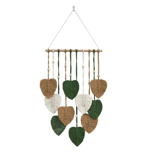 Handmade Braided Cotton Rope Leaves Wall Hanging Home Decoration Ornament AU - Picture 12 of 16