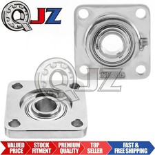 SSUCF205-16 Qty:2 1" Bore Polished Stainless Steel Square 4-Bolts Flange Units