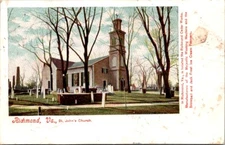 Advertising Postcard St Johns Episcopal Church Richmond Cedar Work Virginia V225