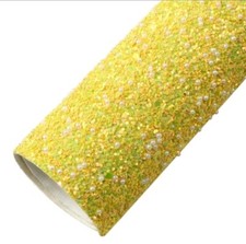 Super Chunky Pearl bead Glitter FAUX LEATHER SHEET 8 x 13" 1149754