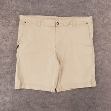 Columbia Shorts Mens 40 Reg Stretch Flat Front Chino Beige 9" Inseam Outdoors