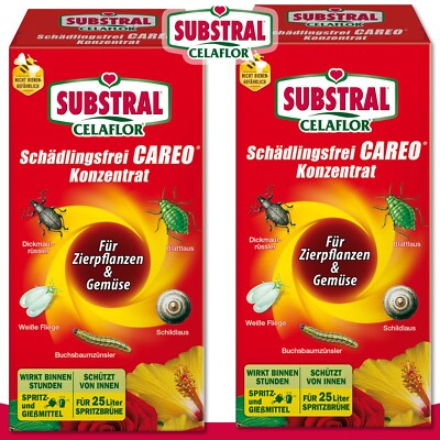 Substral 2 x 250ml Zierpflanzen & Gemüse Schädlingsfrei Careo Buchsbaumzünsler