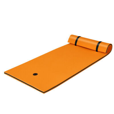 3-Layer Relaxing Tear-proof Water Mat-Orange - Color: Orange