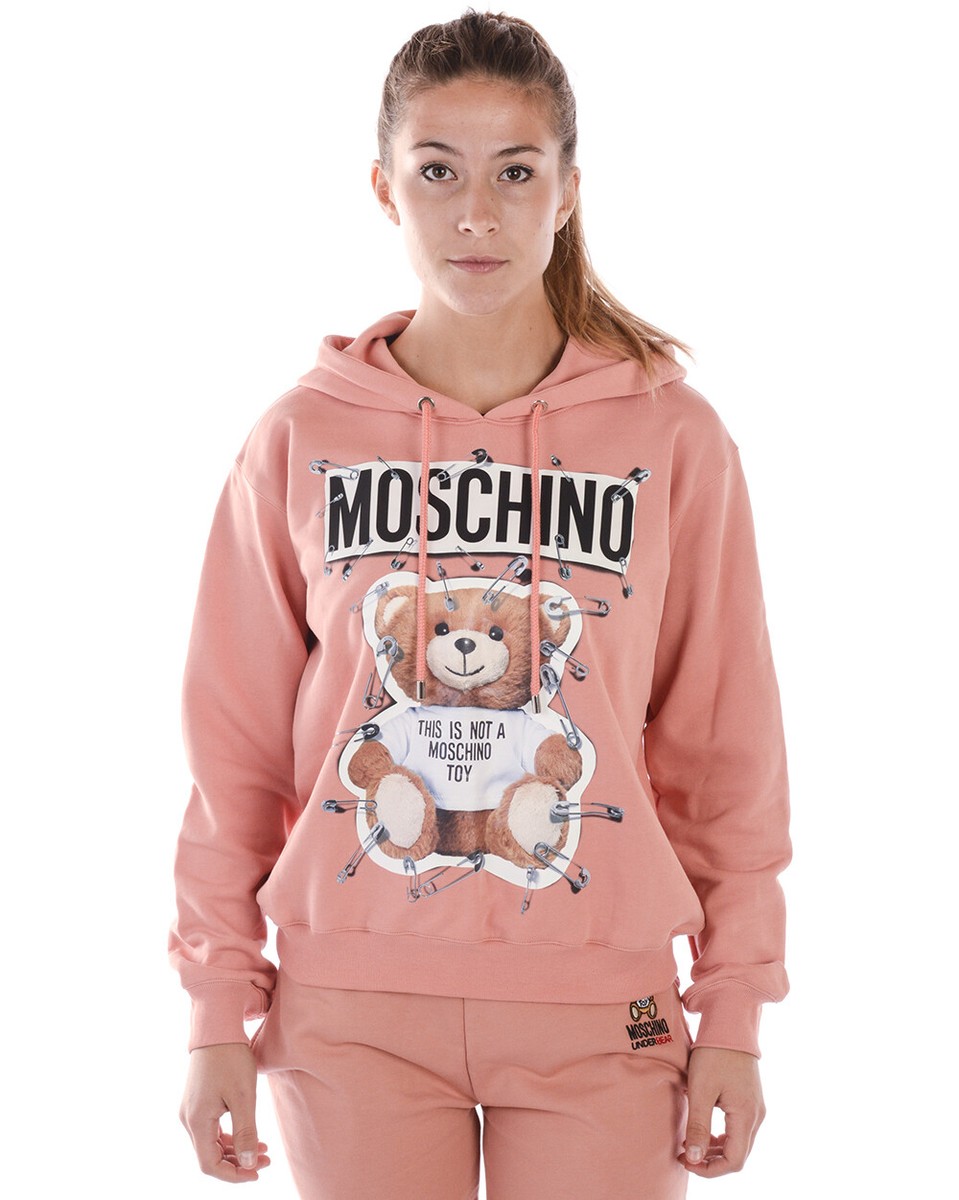 Moschino Sweatshirt Hoodie Cotton Woman Pink V17055527 1147 Moschino Sweatshirt Hoodie Cotton Woman Pink V17055527 1147