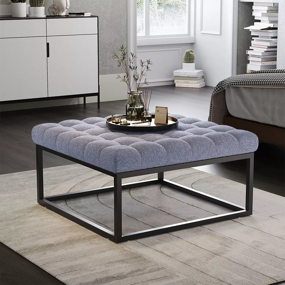 Shoe Bench Padded Ottoman Footstool Bed Side Seat Hallway Accent Bench Foot Rest
