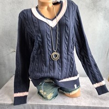 Delmao Pullover Pulli Strickpulli blau 36 bis...