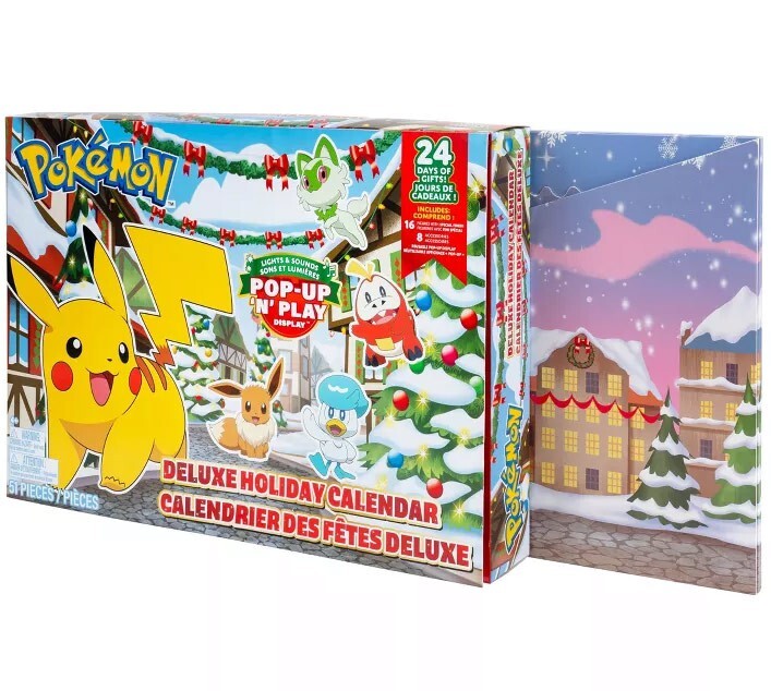 Pokemon 2024 DELUXE Holiday Advent Calendar [16 Figures & 8