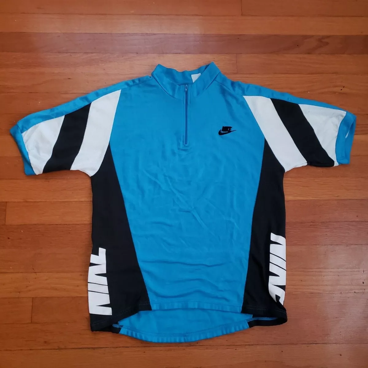 VTG Nike 80 s 90 s Cycling Running Shirt Medium Mens Gray Label 1