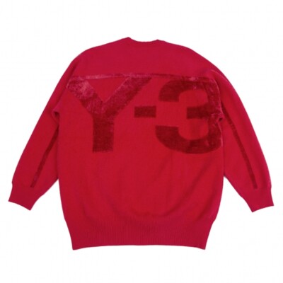 トップス Y-3 Classic Knit Crew Sweater XL Adidas Y-3 Men Classic Logo Front Crew Sweater black