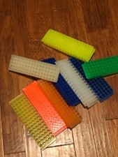 (Lot of 10) Laboratory Plastic 80-Place Vial Test Tube Holder Rack