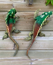 2 St&uuml;ck 32 cm Figur Leguan Eidechse Echse Wandkletterer H&auml;nger REDUZIERT!!