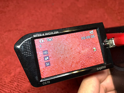 Sanyo Xacti Red VPC-CG10 Camcorder Tested NO CHARGER | eBay