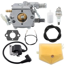 Carburetor Ignition Coil Spark Plug Kit For Husqvarna 50 51 55 Rancher Chainsaw
