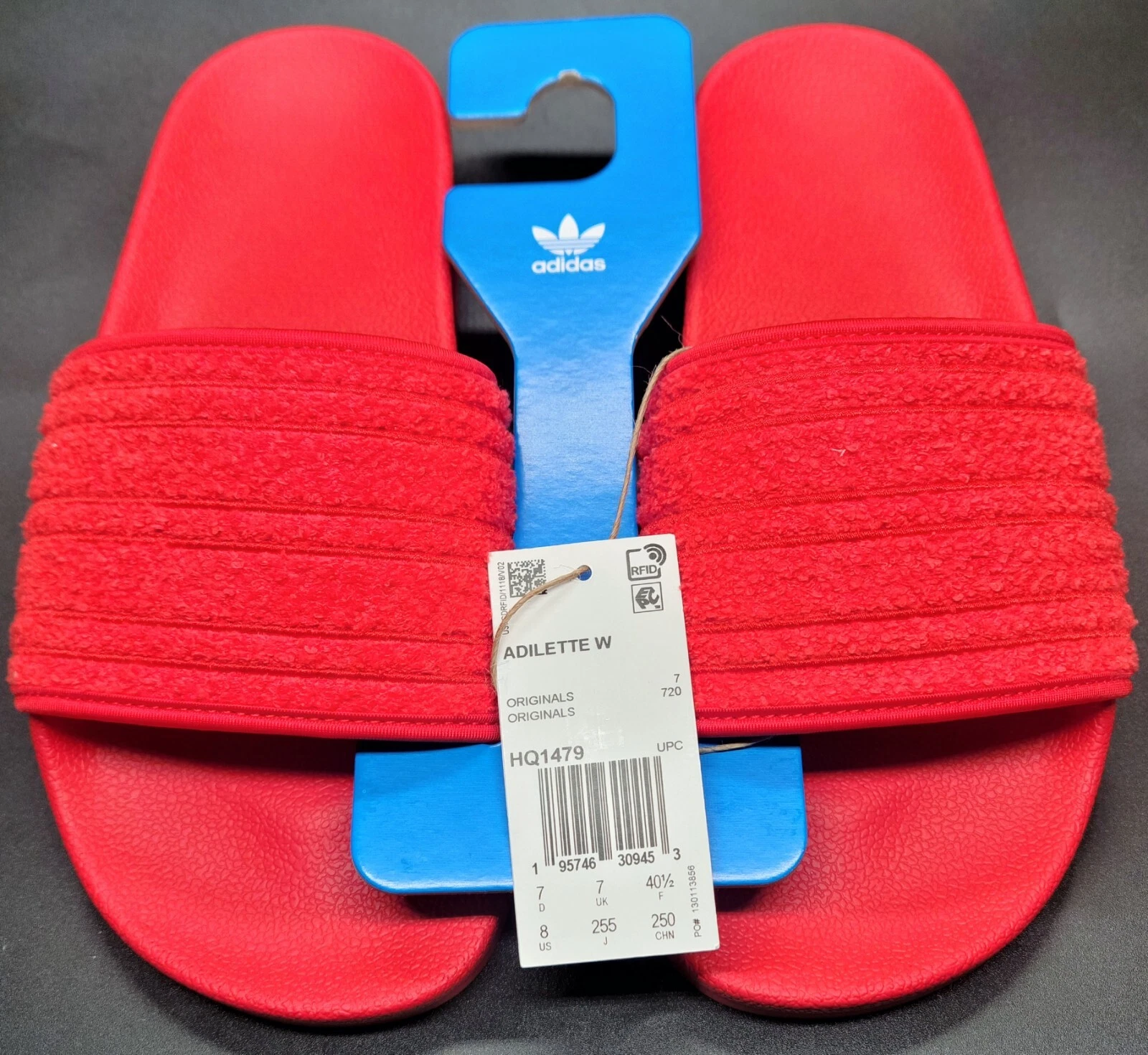 Adidas Adilette Vivid slides rosse taglia 8 donna nuove con scatola