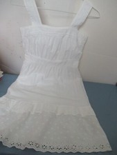 P42 Girls Size 10 Cotton White Eylette Ruffled Skirt 2 Layers by Gap Zip Back