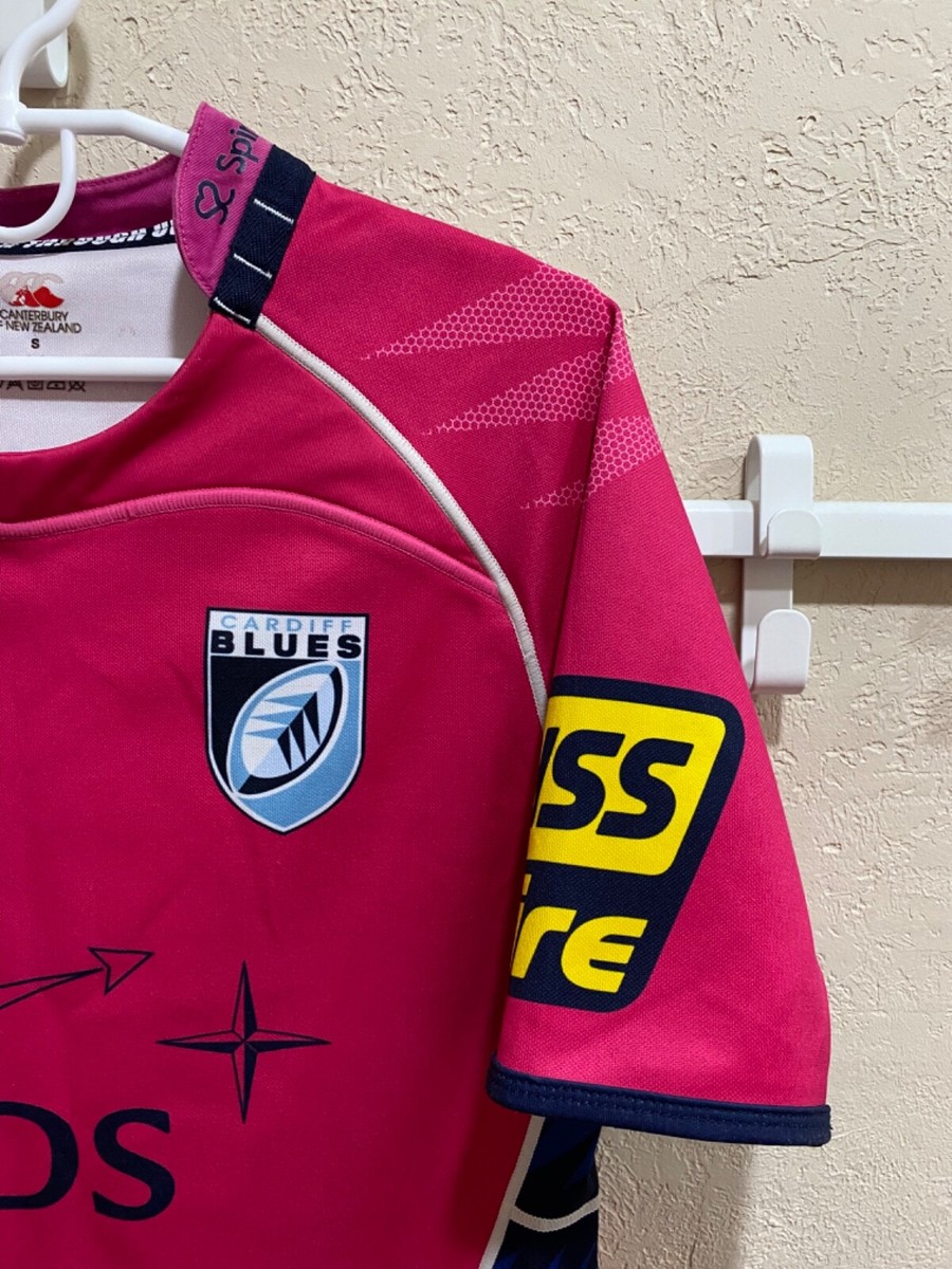 Cardiff Blues Away Rugby Union Shirt Canterbury Jersey Pink Size S